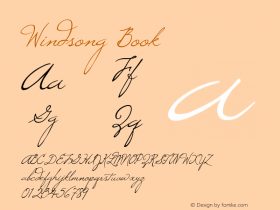 Windsong Book Version Macromedia Fontograp Font Sample