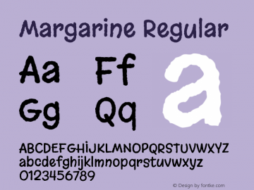 Margarine Regular Version 1.000 Font Sample