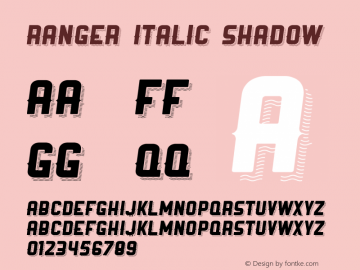 Ranger Italic Shadow Unknown图片样张