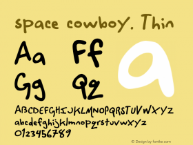 space cowboy. Thin Version snailfonts.v1图片样张