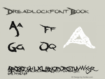 Dreadlockfont Book Version 1.0 Font Sample