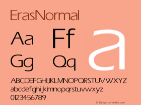 Eras Normal 001.000 Font Sample