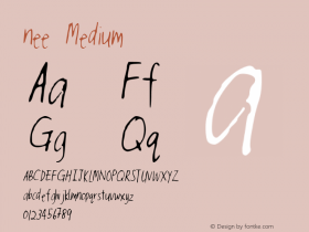 nee Medium Version 001.000 Font Sample