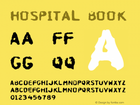 Hospital Book Version Macromedia Fontograp Font Sample