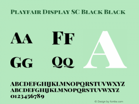 Playfair Display SC Black Black Version 1.002;PS 001.002;hot图片样张