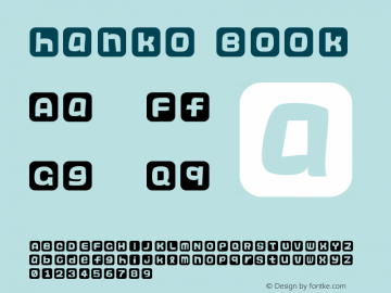 hanko Book Version Macromedia Fonograph Font Sample