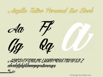 Angilla Tattoo Personal Use Font  Download Free for Desktop  Webfont