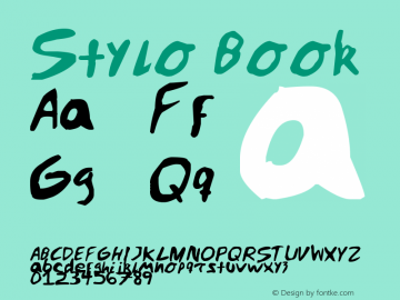 Stylo Book Version 1.00 September 23, 2 Font Sample