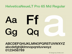 HelveticaNeueLT Pro 65 Md Regular Version 1.000;PS 001.000;hotconv 1.0.38 Font Sample