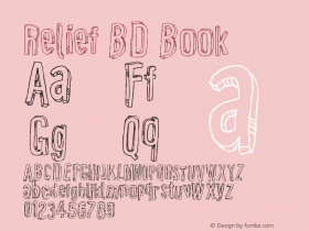 Relief BD Book Version 1.00 September 2, 20 Font Sample