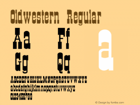 Oldwestern Regular Converted from F:\TTF\oldwest_.TF1 by ALLTYPE Font Sample