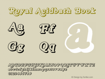 Royal Acidbath Book Version email: maddhatter_dl Font Sample