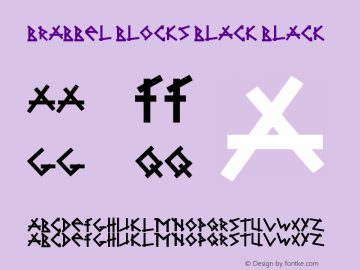 Brabbel Blocks Black Black Version 001.000 Font Sample