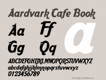 Aardvark Cafe Book Version Macromedia Fontograp图片样张