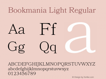 Bookmania Light Regular Version 1.001图片样张