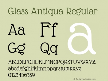 Glass Antiqua Regular Version 1.001图片样张