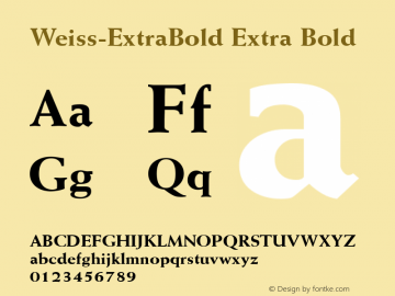 Weiss-ExtraBold Extra Bold Version 1.00图片样张