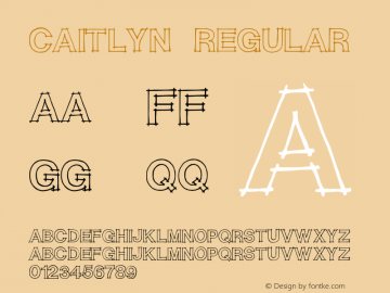 CAITLYN Regular Version 1.0 Font Sample