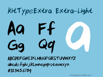 kitTypeExtra Extra-Light Version 001.000图片样张