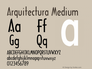 Arquitectura Medium 001.000 Font Sample