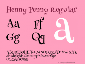 Henny Penny Regular Version 1.001图片样张