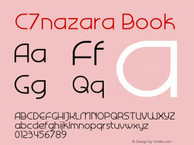 C7nazara Book Version 1.00 April 17, 2012, Font Sample