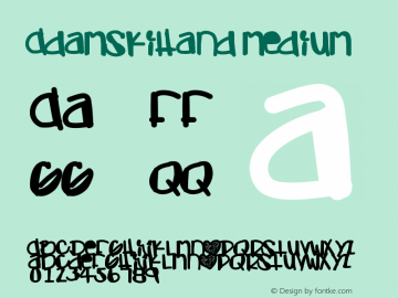 AdamskiHand Medium Version 001.000 Font Sample