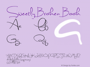 Sweetly Broken Book Version 1.000 Font Sample