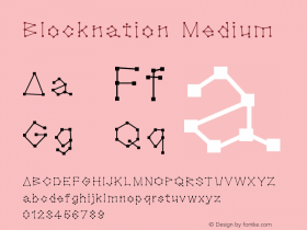 Blocknation Medium Version 001.000 Font Sample
