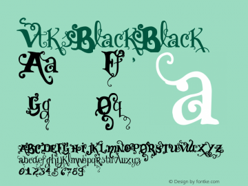 Vtks Black Black Version 1.00 September 4, 20 Font Sample