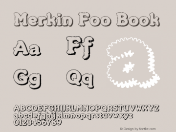 Merkin Foo Book Version 1.0 Font Sample