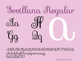 Sevillana Regular Version 1.001 Font Sample