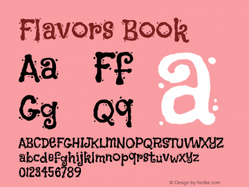 Flavors Book Version 1.000 Font Sample