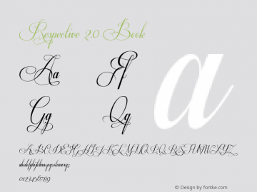 Respective 2.0 Book Version 2.000 Font Sample