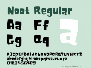 Noot Regular Version 1.000;PS 001.001;hotconv 1.0.56 Font Sample