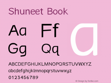 Shuneet Book Version 2.0 August 28. 2012 Font Sample
