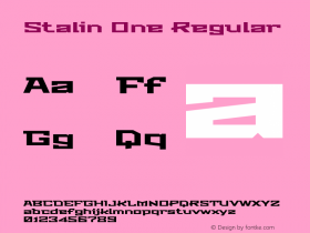 Stalin One Regular Version 3.002; ttfautohint (图片样张