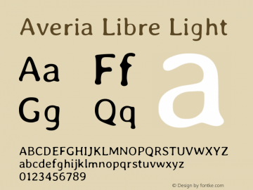 Averia Libre Light Version 1.001图片样张