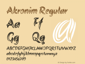 Akronim Regular Version 1.001 Font Sample