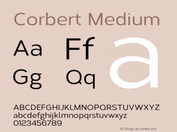 Corbert Medium Version 1.001;PS 001.001;hotconv 1.0.70;makeotf.lib2.5.58329图片样张
