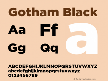 Gotham Black Version 001.000图片样张