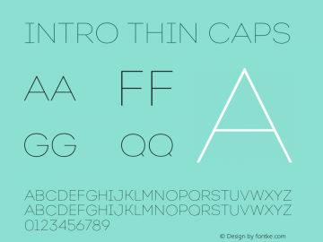 Intro Thin Caps Version 1.000;PS 001.001;hotconv 1.0.56图片样张