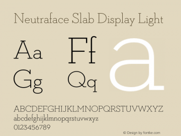 Neutraface slab font free