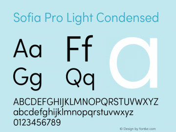 Sofia Pro Light Condensed Version 2.000图片样张