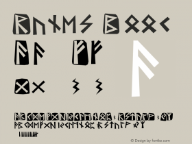 Runes Book Version 1,00 March 15, 2003 Font Sample