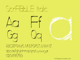 ScrFIBbLE Italic Version 000.000图片样张