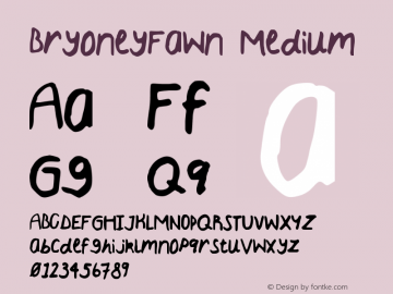 BryoneyFawn Medium Version 001.000 Font Sample