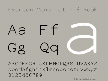 Everson Mono Latin 6 Book Version Altsys Fontographer Font Sample