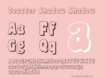 Coaster Shadow Shadow Version 1.45 Font Sample