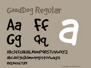 GoodDog Regular Version 1.000 Font Sample